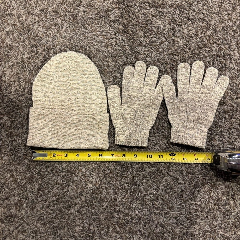 Kids Cozy Knit Beanie and Gloves Set
